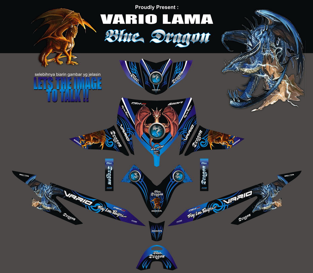 SMF37 HONDA VARIO LAMA - BLUE DRAGON SolusiPrint
