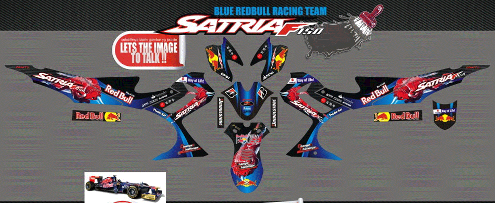 SMI74 SATRIA FU BLUE REDBULL RACING TEAM SolusiPrint