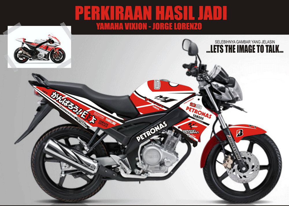 SMD108 YAMAHA  VIXION MERAH - SBY SolusiPrint