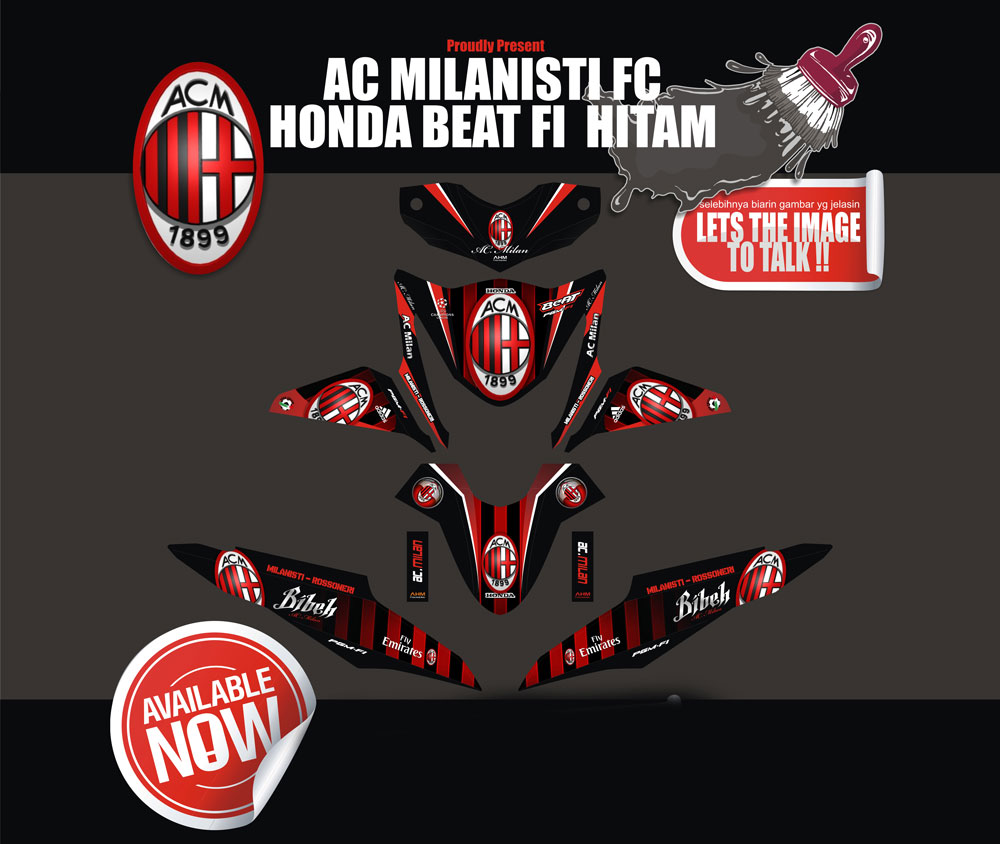 SMI8 HONDA BEAT FI HITAM MILANISTI SolusiPrint
