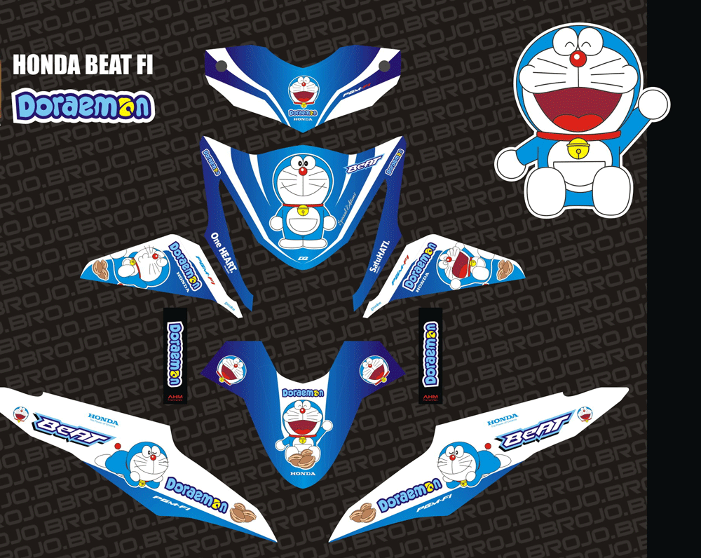 SMF6 HONDA BEAT FI - DORAEMON SolusiPrint