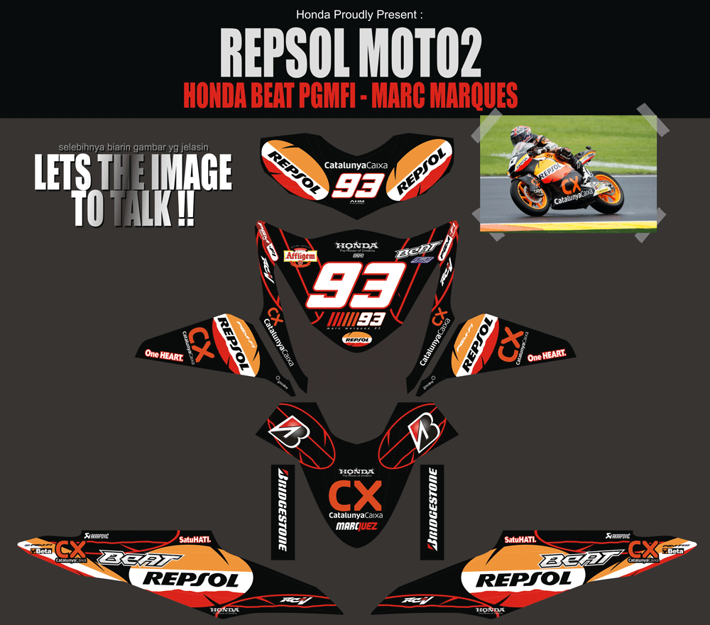 SMD7 HONDA BEAT FI - MOTO2 MARC MARQUEZ SolusiPrint