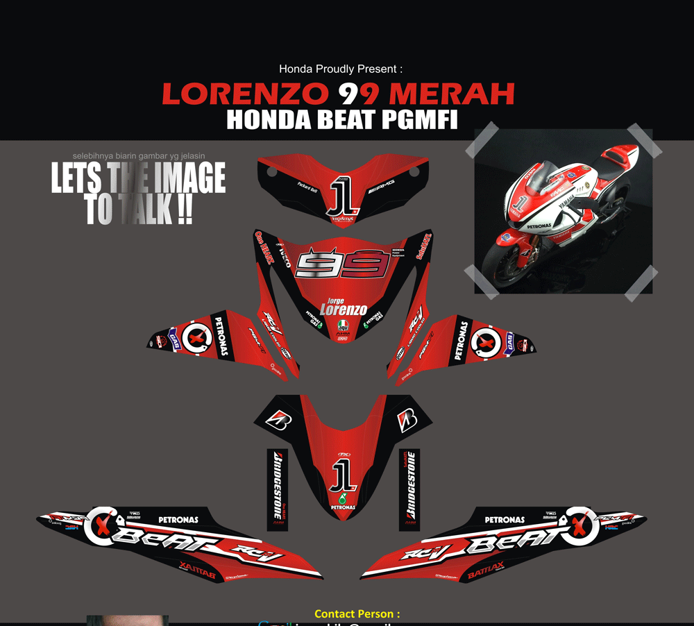 SMF11 HONDA BEAT FI-HITAM LORENZO SolusiPrint