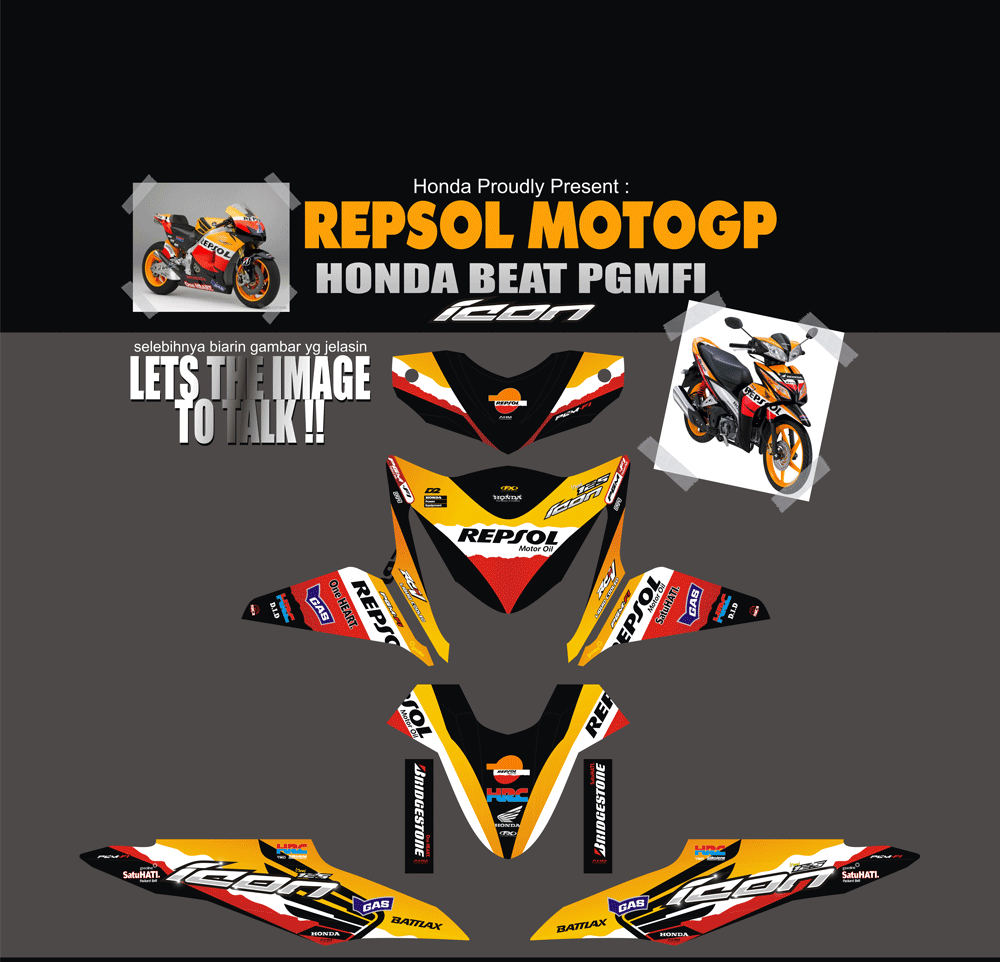 SMD6 HONDA BEAT FI - ICON REPSOL LAMA SolusiPrint