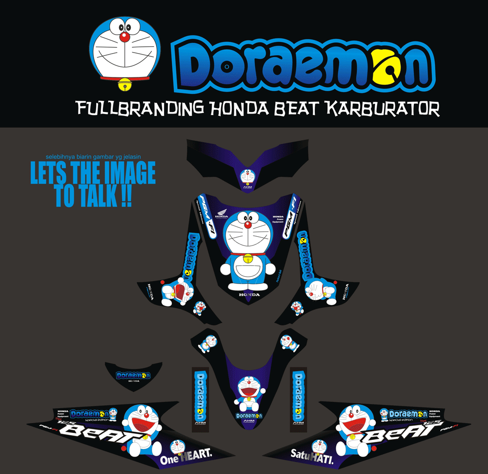 SMB13 HONDA BEAT LAMA HITAM-DORAEMON SolusiPrint
