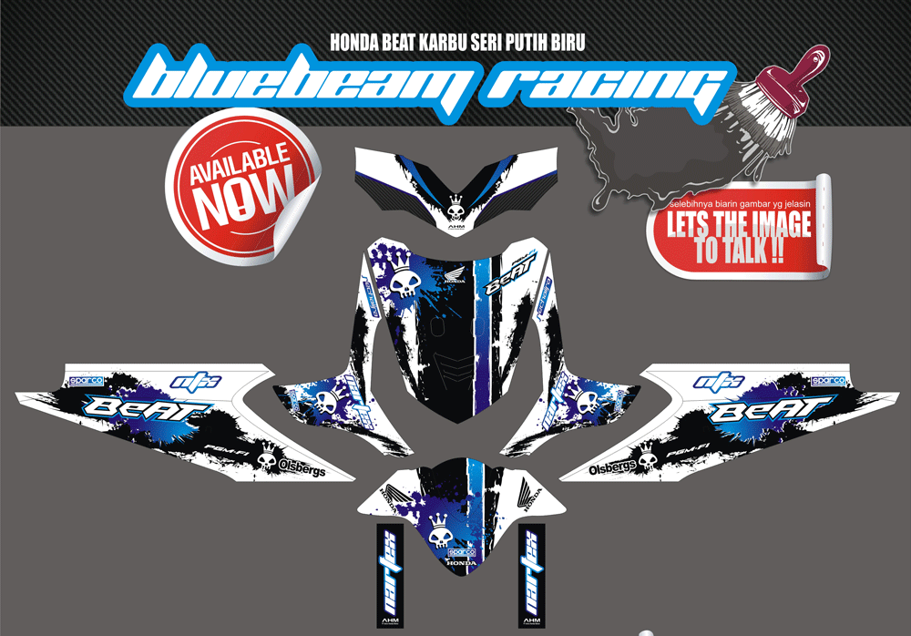 SMI16 HONDA BEAT KARBU AWAL BLUE BEAM SolusiPrint