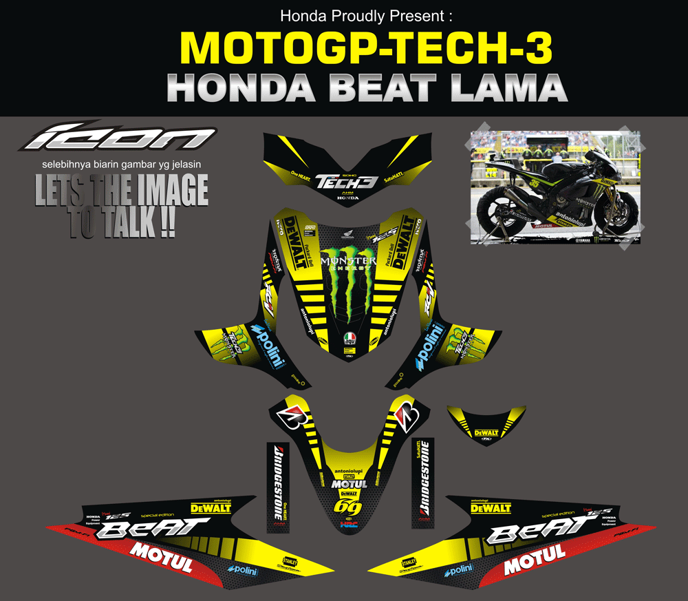 SMB16 HONDA BEAT LAMA-MONSTER ENERGY-KALIMANTAN SELATAN SolusiPrint