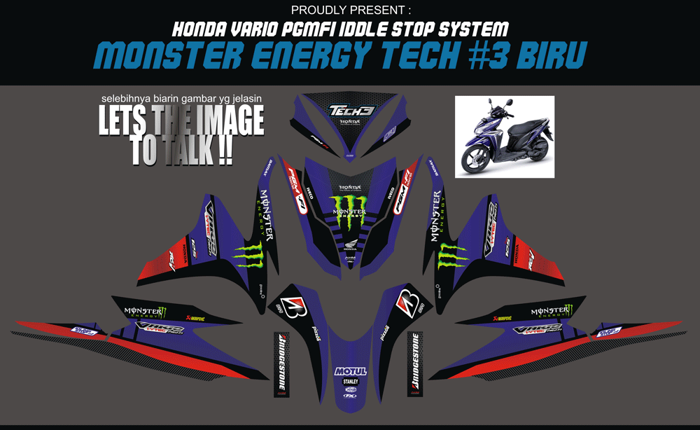 SMC19 HONDA VARIO 125 ISS-BIRU MONSTER ENERGY SolusiPrint