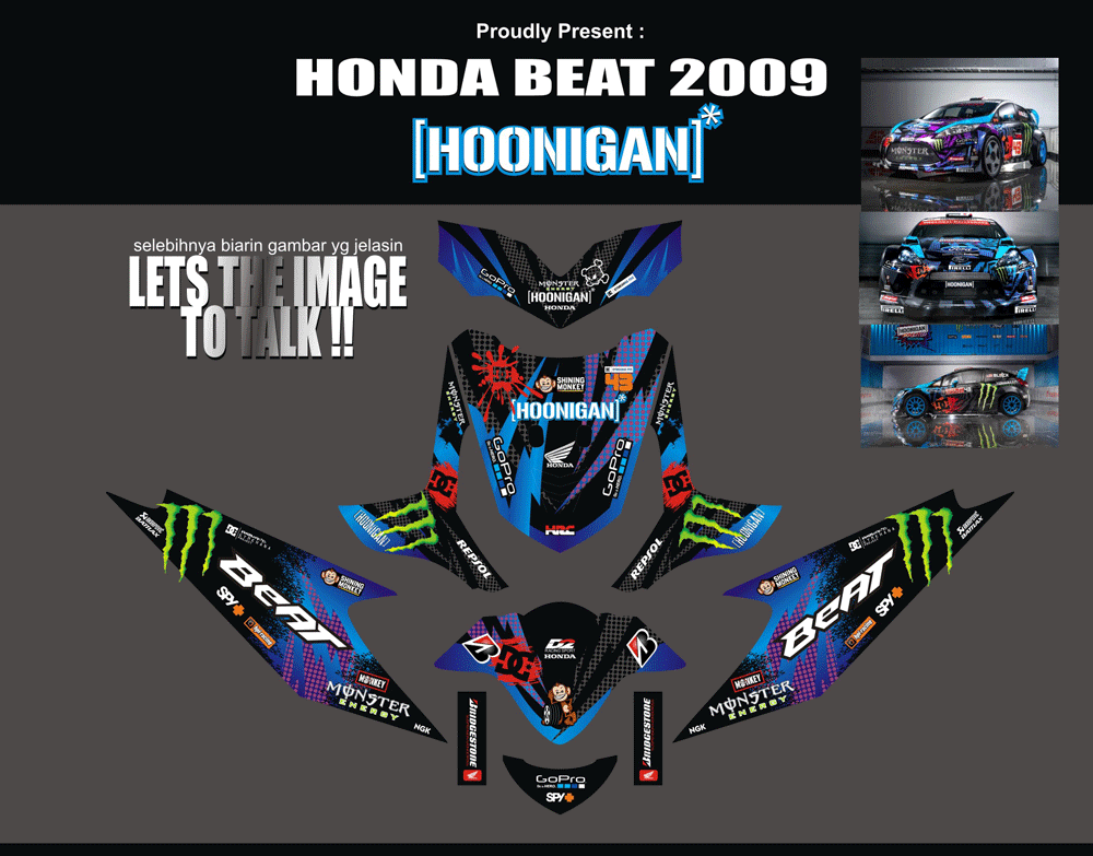 SMD3 HONDA BEAT - HOONIGAN RACING SolusiPrint