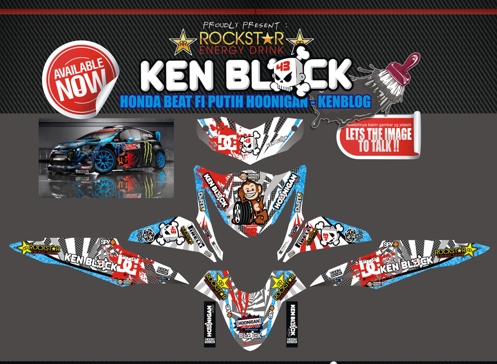 SMC3 HONDA BEAT FI PUTIH HOONIGAN CAR KENBLOG SolusiPrint