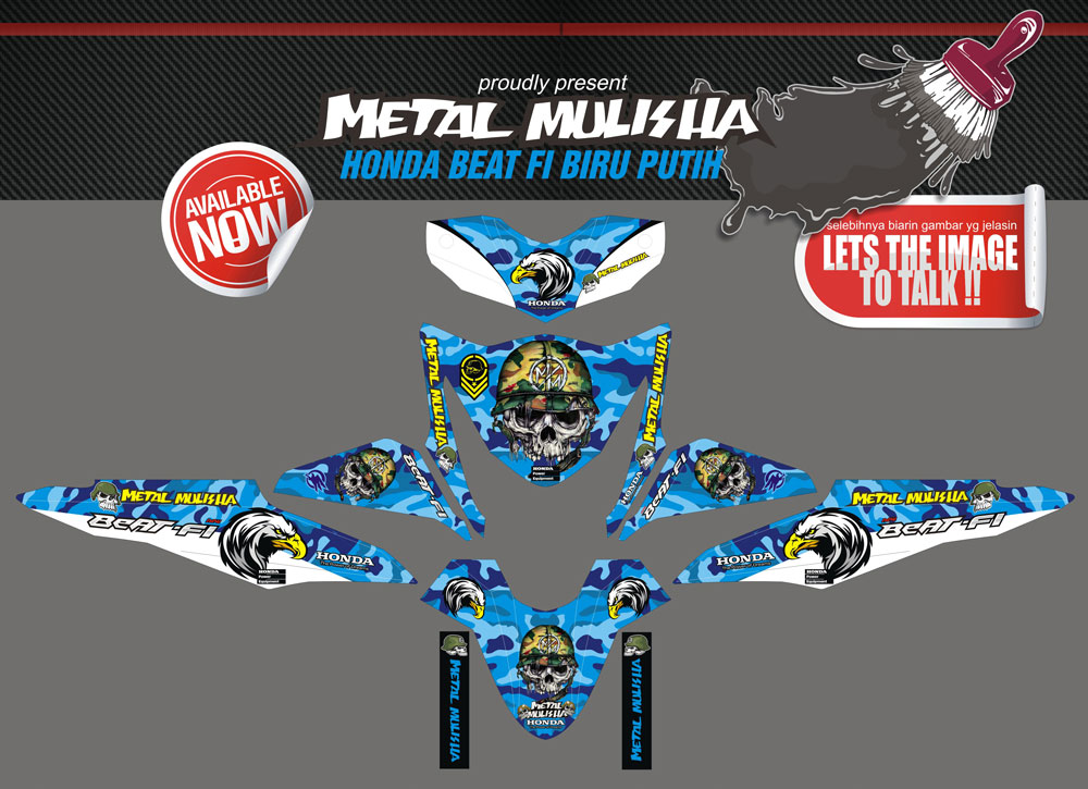 SMI5 HONDA BEAT FI BIRU-HIJAU ARMY STYLE SolusiPrint