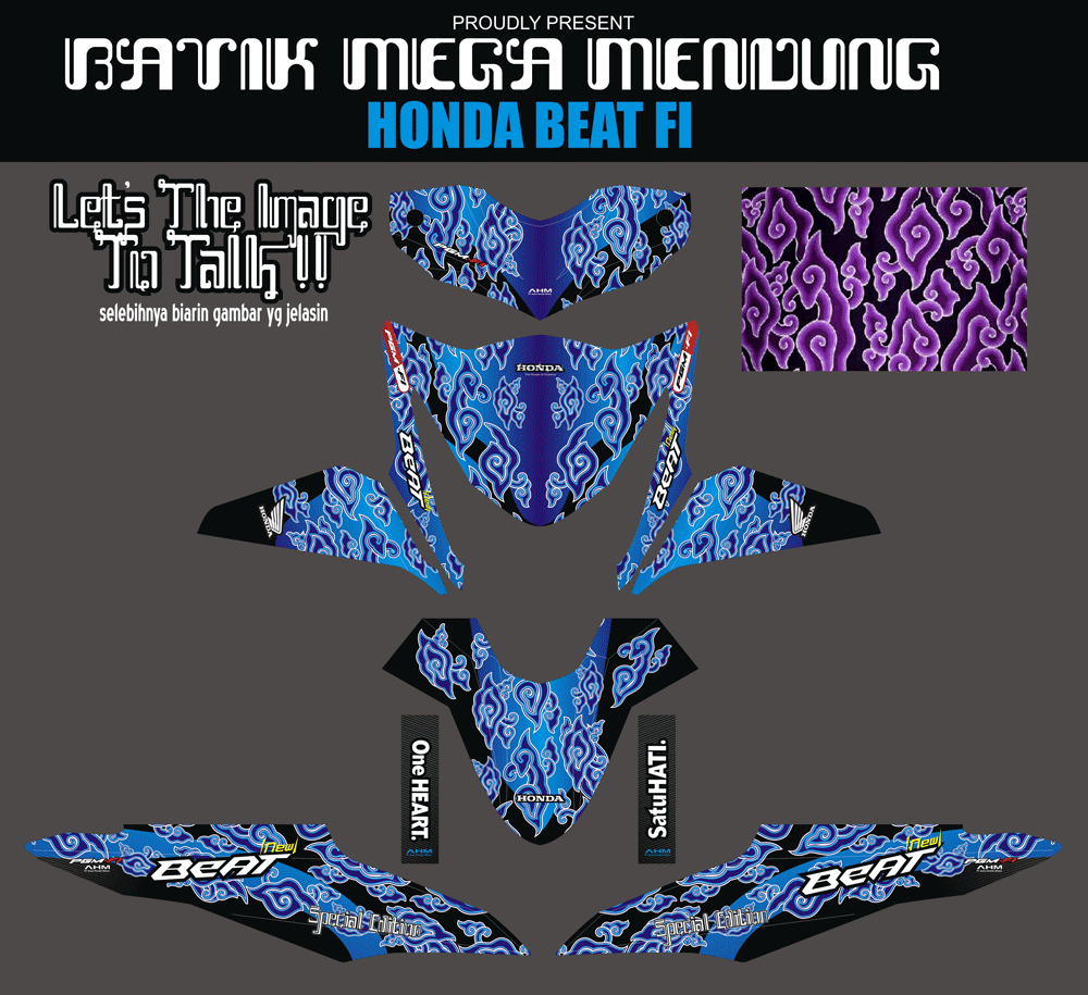 SMB3 HONDA BEAT FI BIRU PUTIH-MEGA MENDUNG SolusiPrint