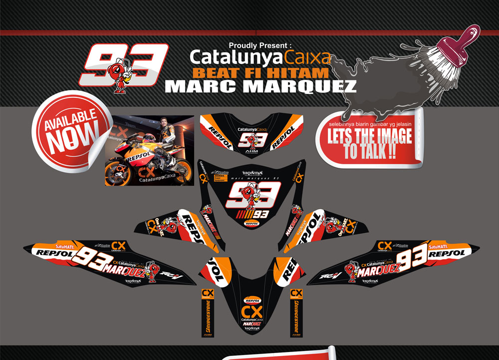 SMI7 HONDA BEAT FI HITAM 93 CX CATALUNYA SolusiPrint