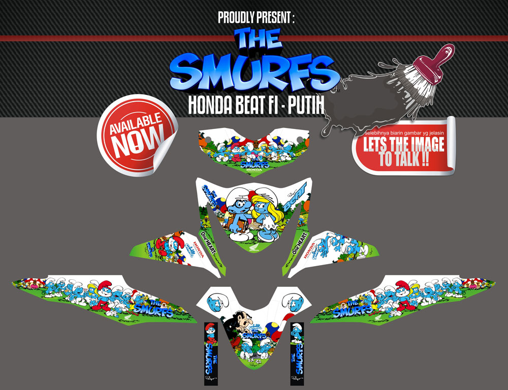 SMI12 HONDA BEAT FI SMURF SolusiPrint