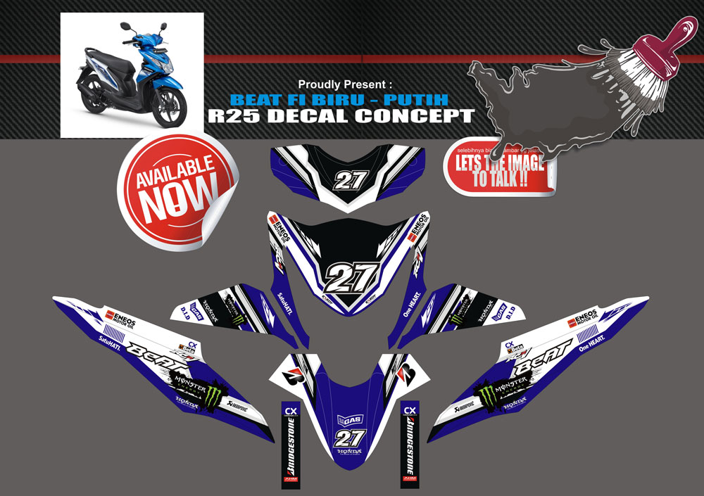 SMI11 HONDA BEAT FI R25 DECAL SolusiPrint