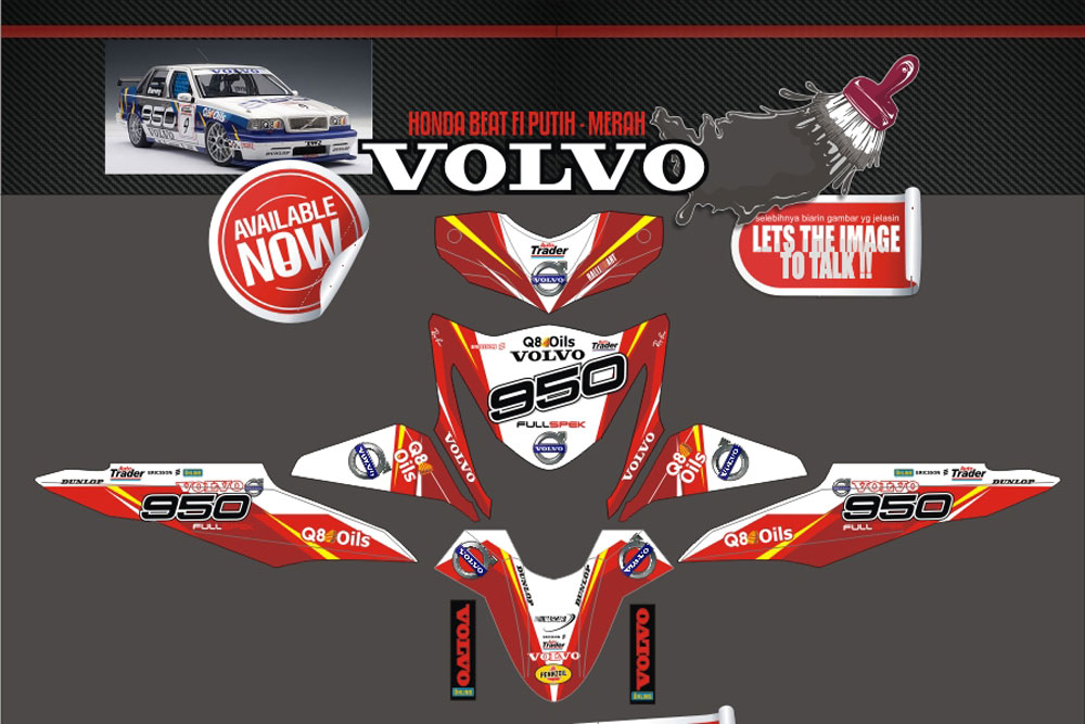 SMI13 HONDA BEAT FI VOLVO PUTIH MERAH SolusiPrint