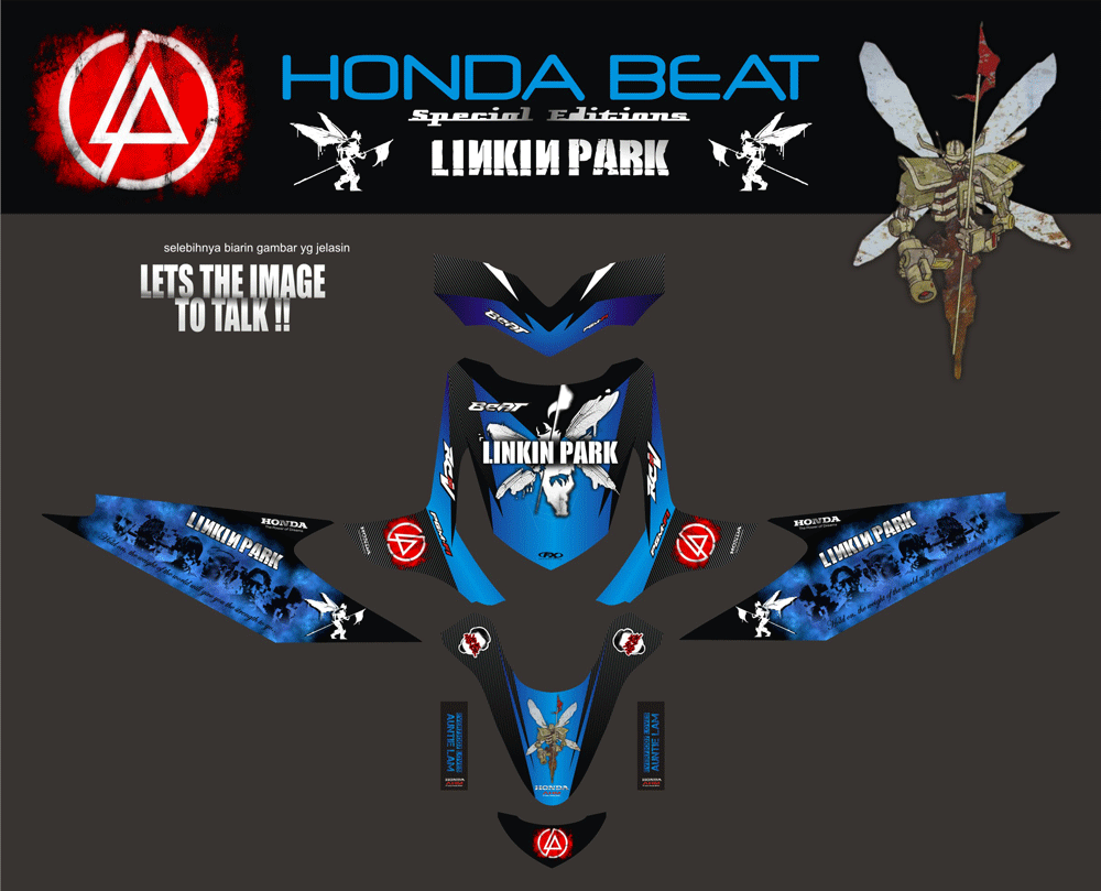 SMD18 HONDA BEAT KARBU LINKIN PARK SolusiPrint