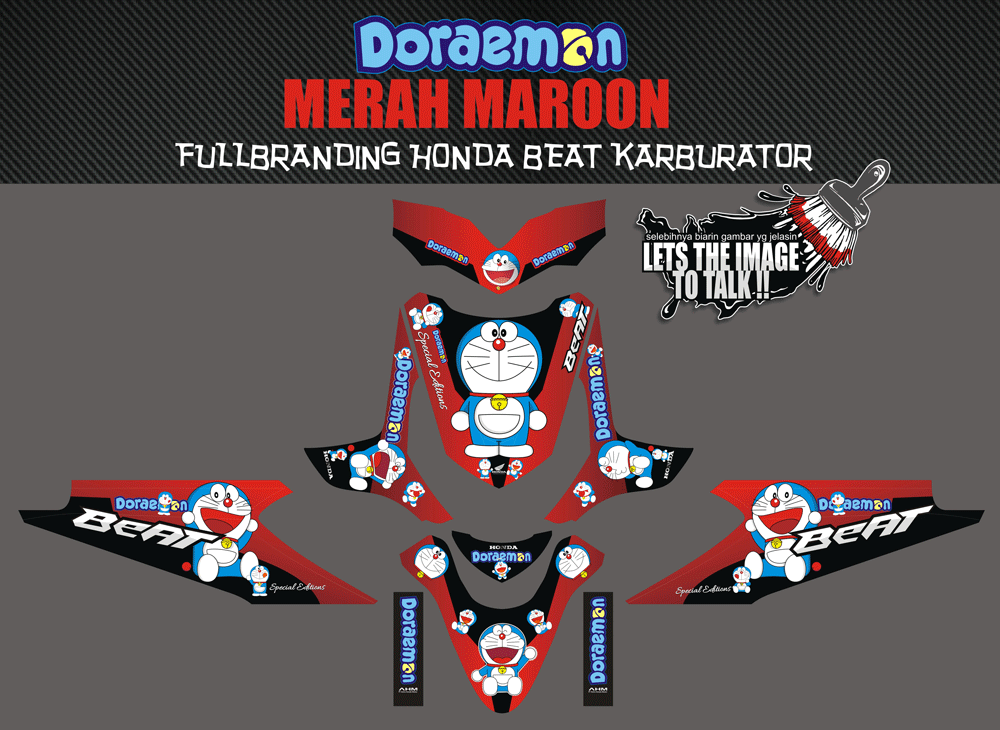 SMF16 HONDA BEAT KARBU-HITAM DORAEMON SolusiPrint