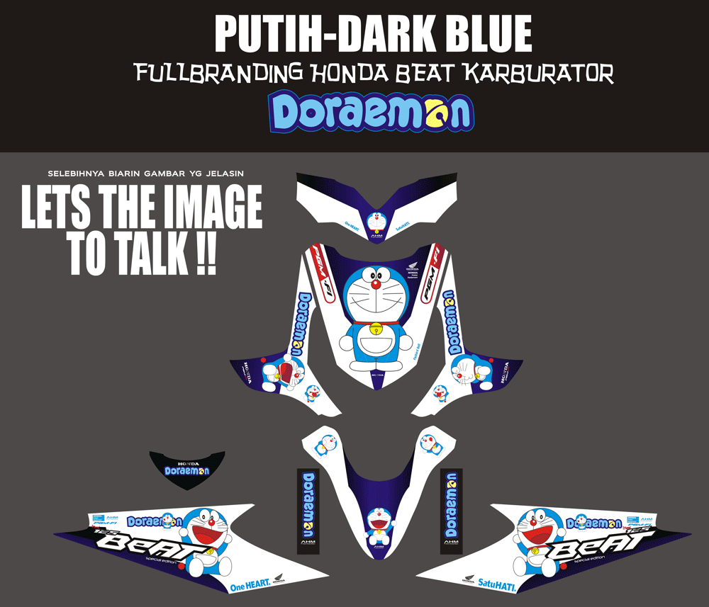 SMB11 HONDA BEAT KARBU-PUTIH 2009-DORAEMON SolusiPrint