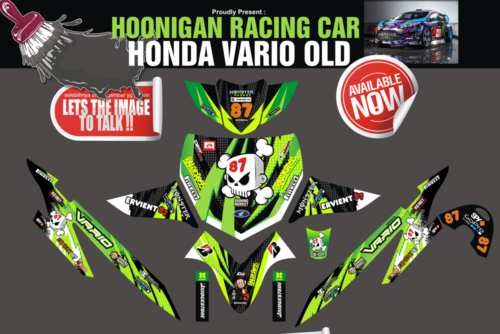 SMI44 HONDA VARIO LAMA HOONIGAN CAR RACING SolusiPrint