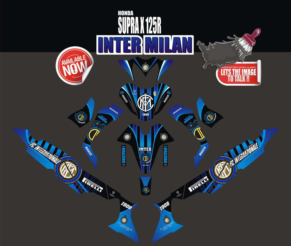 SMI22 HONDA SUPRA X 125 FC INTERMILANISTI SolusiPrint