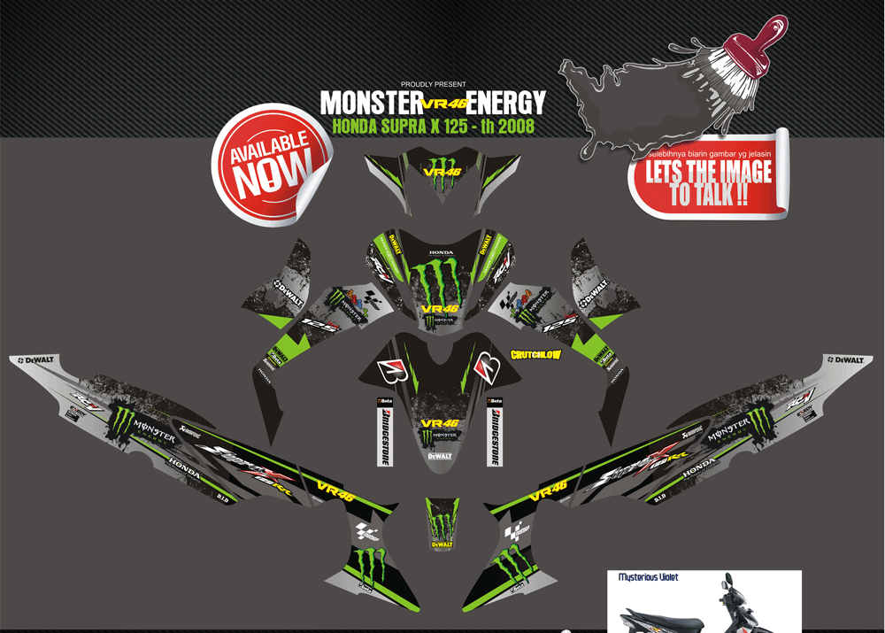 SMF23 HONDA SUPRA X 125 VR MONSTER SolusiPrint