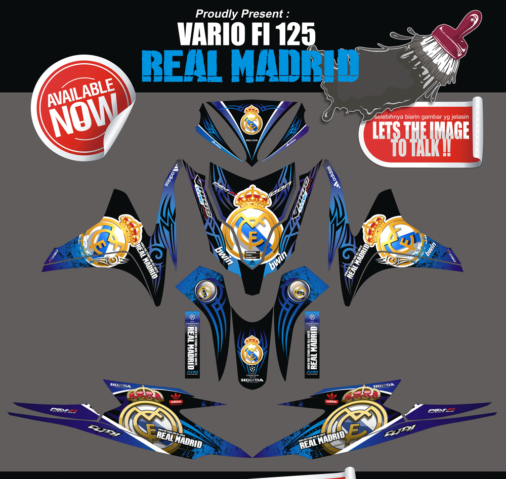 SMF25 HONDA VARIO 125 BIRU REAL MADRID SolusiPrint