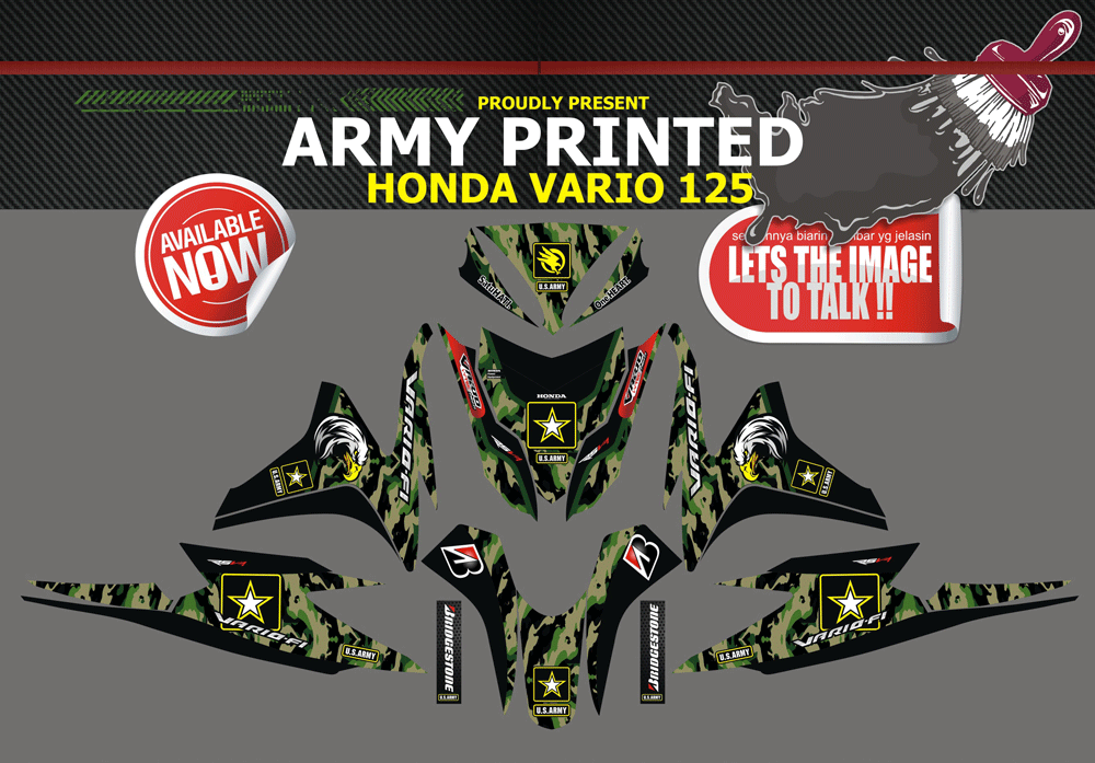 SMI27 HONDA VARIO 125 ARMY STYLE 1 SolusiPrint