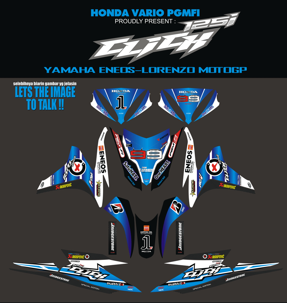 SMB43 HONDA VARIO INJEKSI-LORENZO BIRU ENEOS SolusiPrint