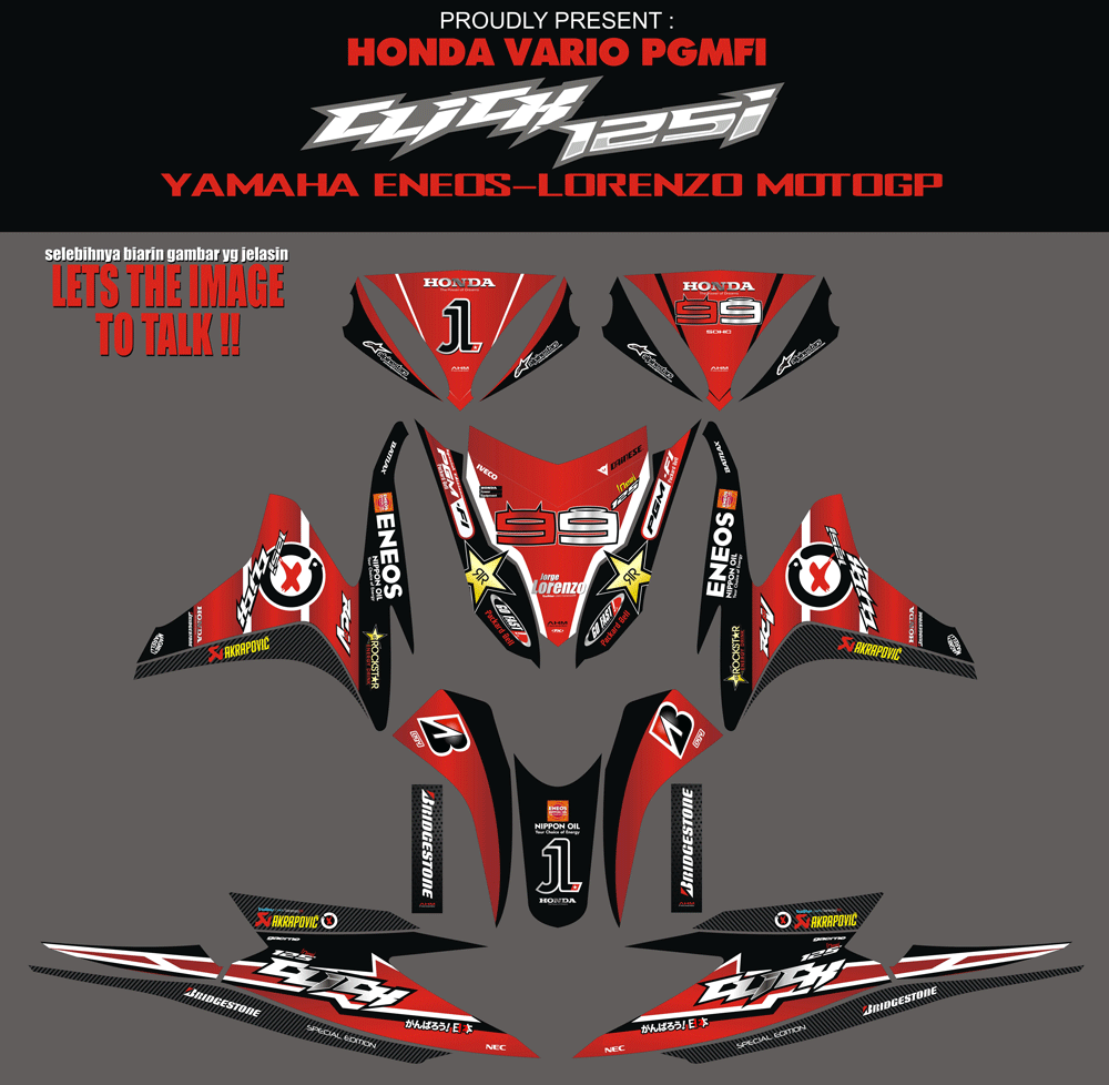 SMB66 HONDA VARIO-LORENZO-MERAH-ROCKSTAR ENERGY DRINK SolusiPrint