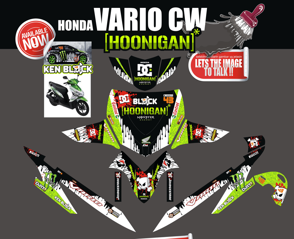 SMI45 HONDA VARIO LAMA HOONIGAN HIJAU SolusiPrint