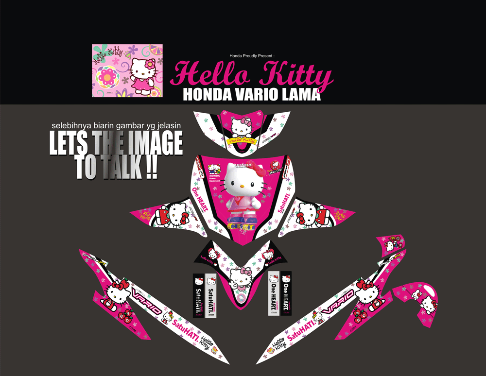 SMD39 HONDA VARIO LAMA - HELLO KITTY - AGEN KALIMANTAN SELATAN SolusiPrint