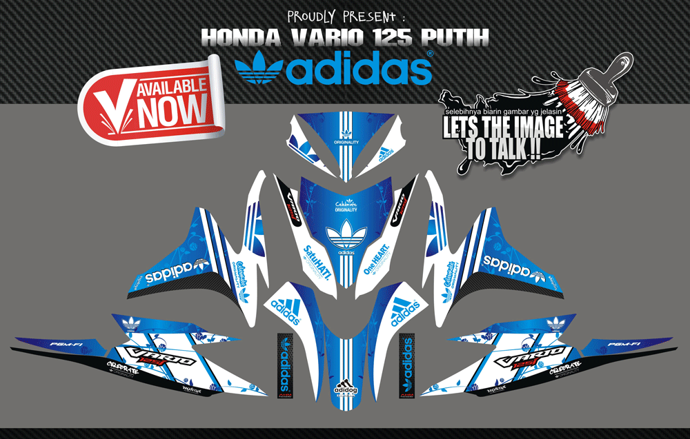 SMI30 HONDA VARIO 125 PUTIH ADIDAS SolusiPrint