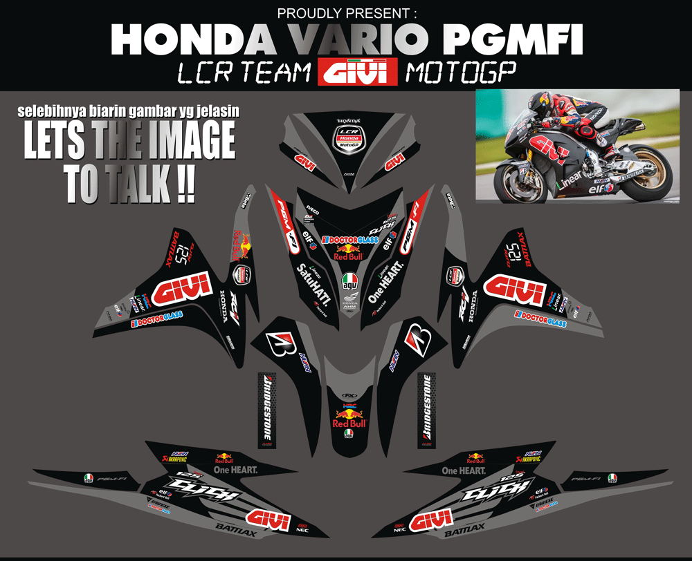 SMF27 HONDA VARIO 125 GIVI MOTOGP SolusiPrint