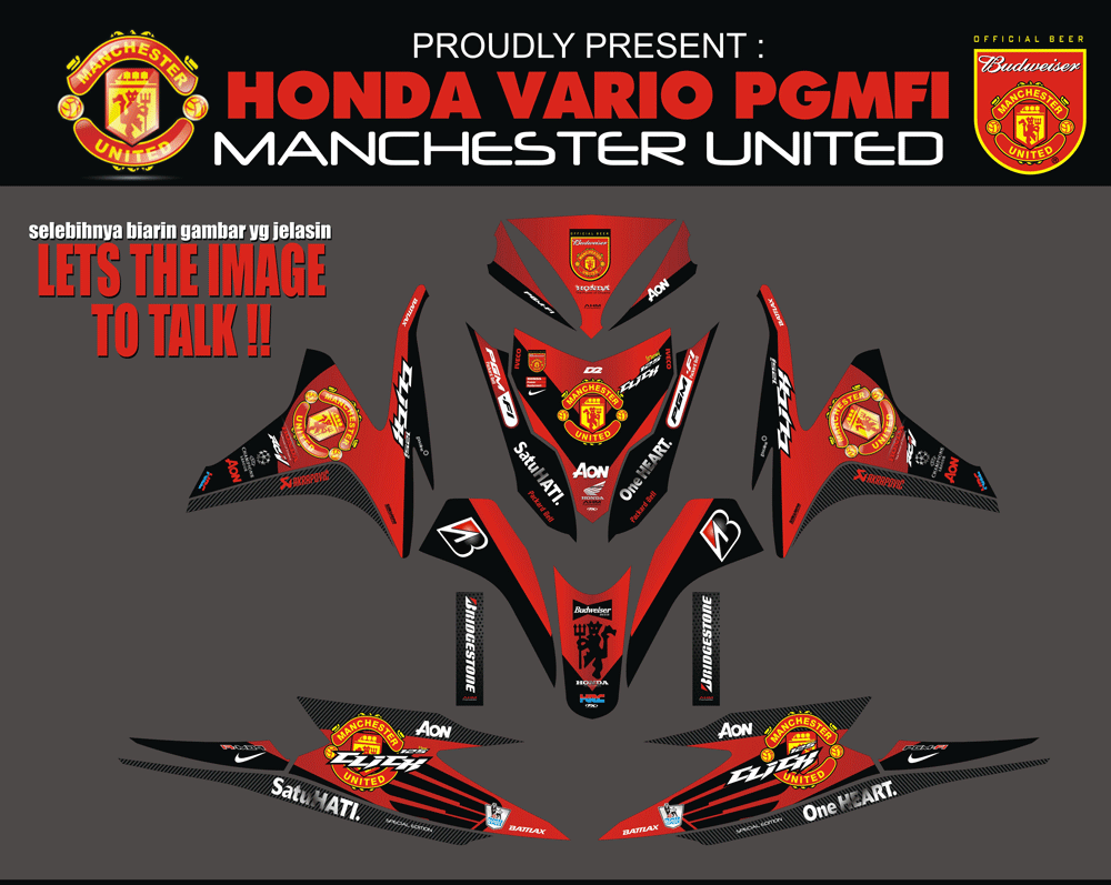 SMB58 HONDA VARIO PGMFI-MANCHESTER UNITED RED DEVIL SolusiPrint