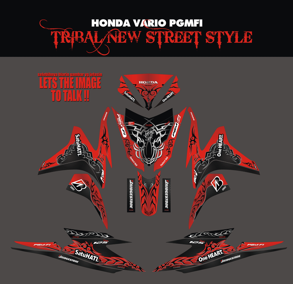 SMB42 HONDA VARIO INJEKSI MAROON - TRIBAL SolusiPrint
