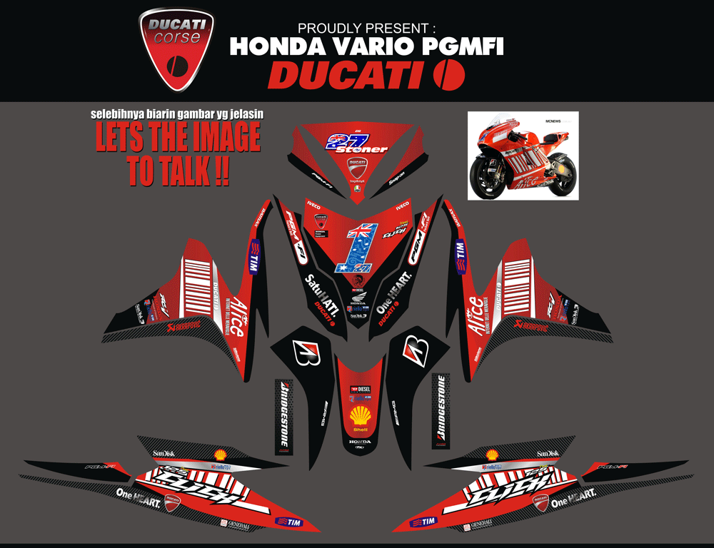 SMD36 HONDA VARIO INJEKSI MERAH - STONER DUCATI SolusiPrint