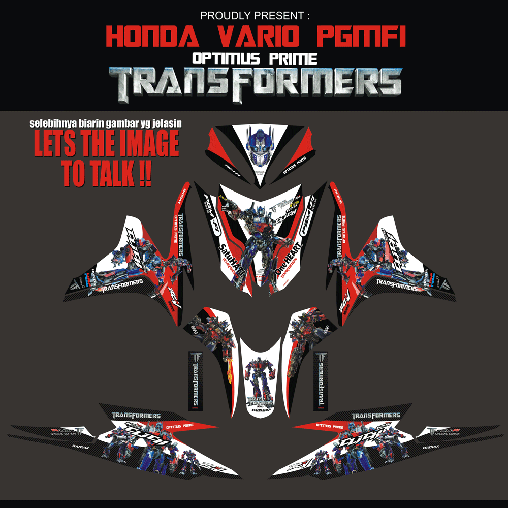 SMB63 HONDA VARIO PGMFI-TRANSFORMER-OPTIMUS PRIME SolusiPrint