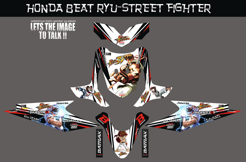 SM26HONDA BEAT RYU-STREET FIGHTER SolusiPrint