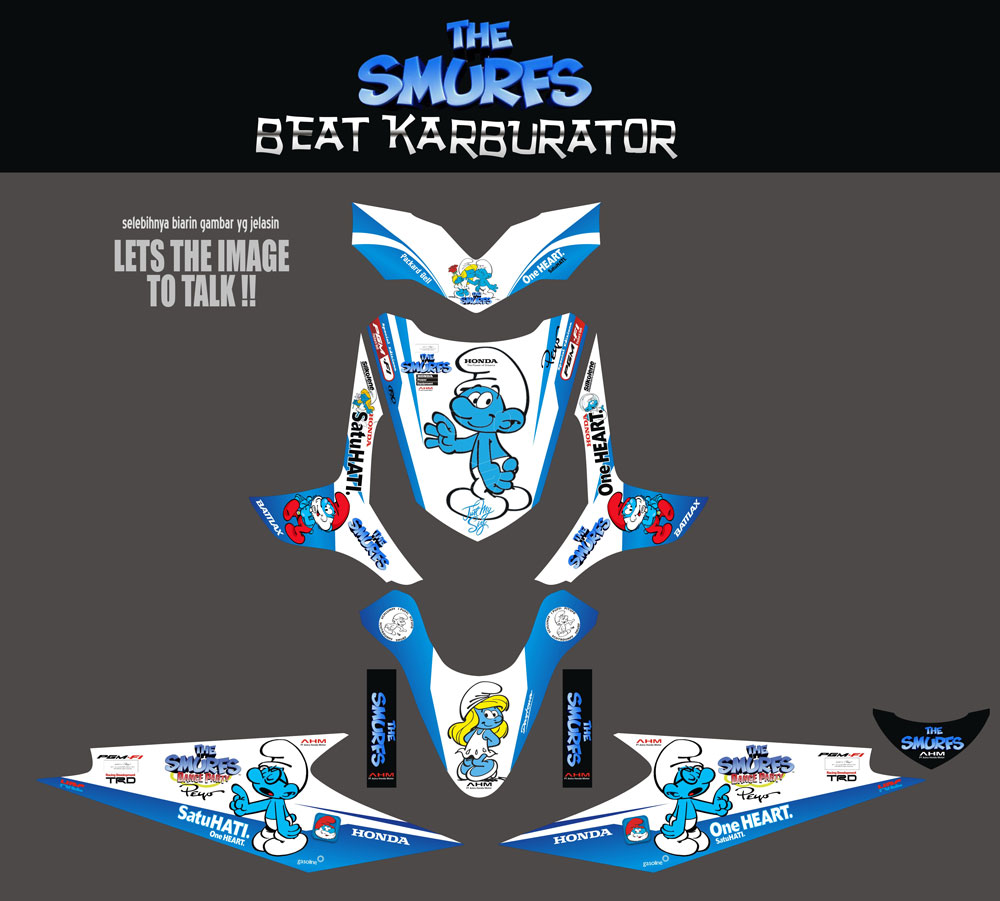 SM36 HONDA BEAT-SMURF SolusiPrint