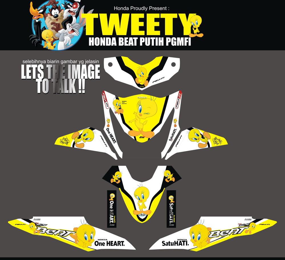 SMD14 HONDA BEAT FI TWEETY THE BIRD SolusiPrint