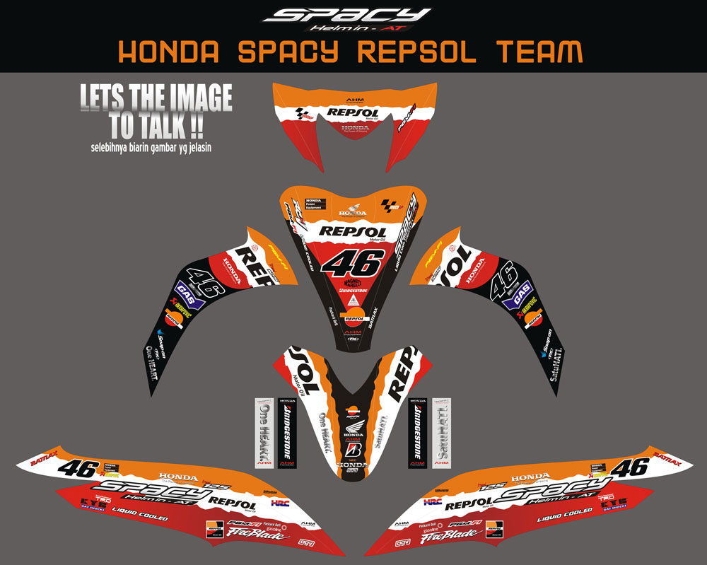 SM44 HONDA SPACY REPSOL MOTOGP SolusiPrint