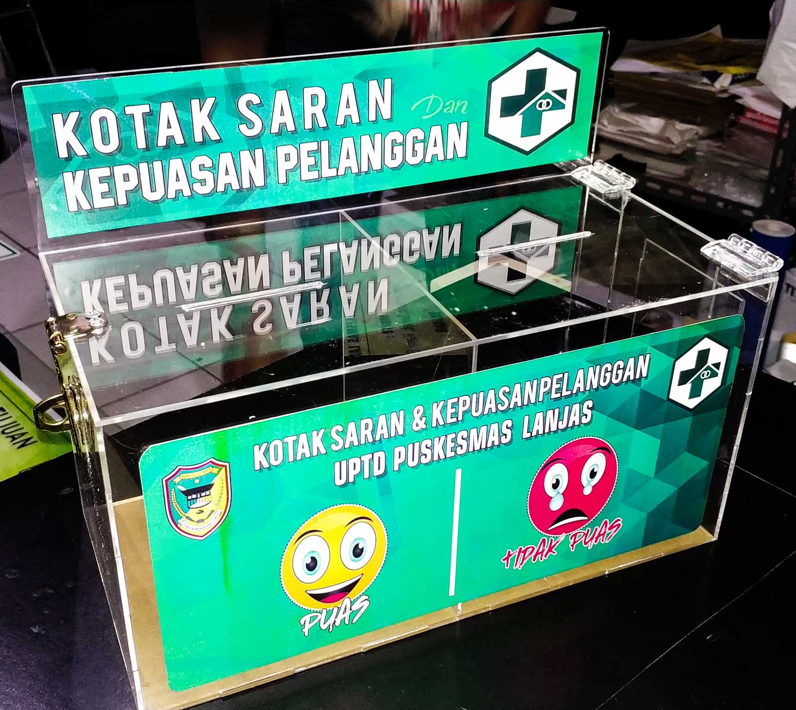 Kotak Saran Akrilik SolusiPrint