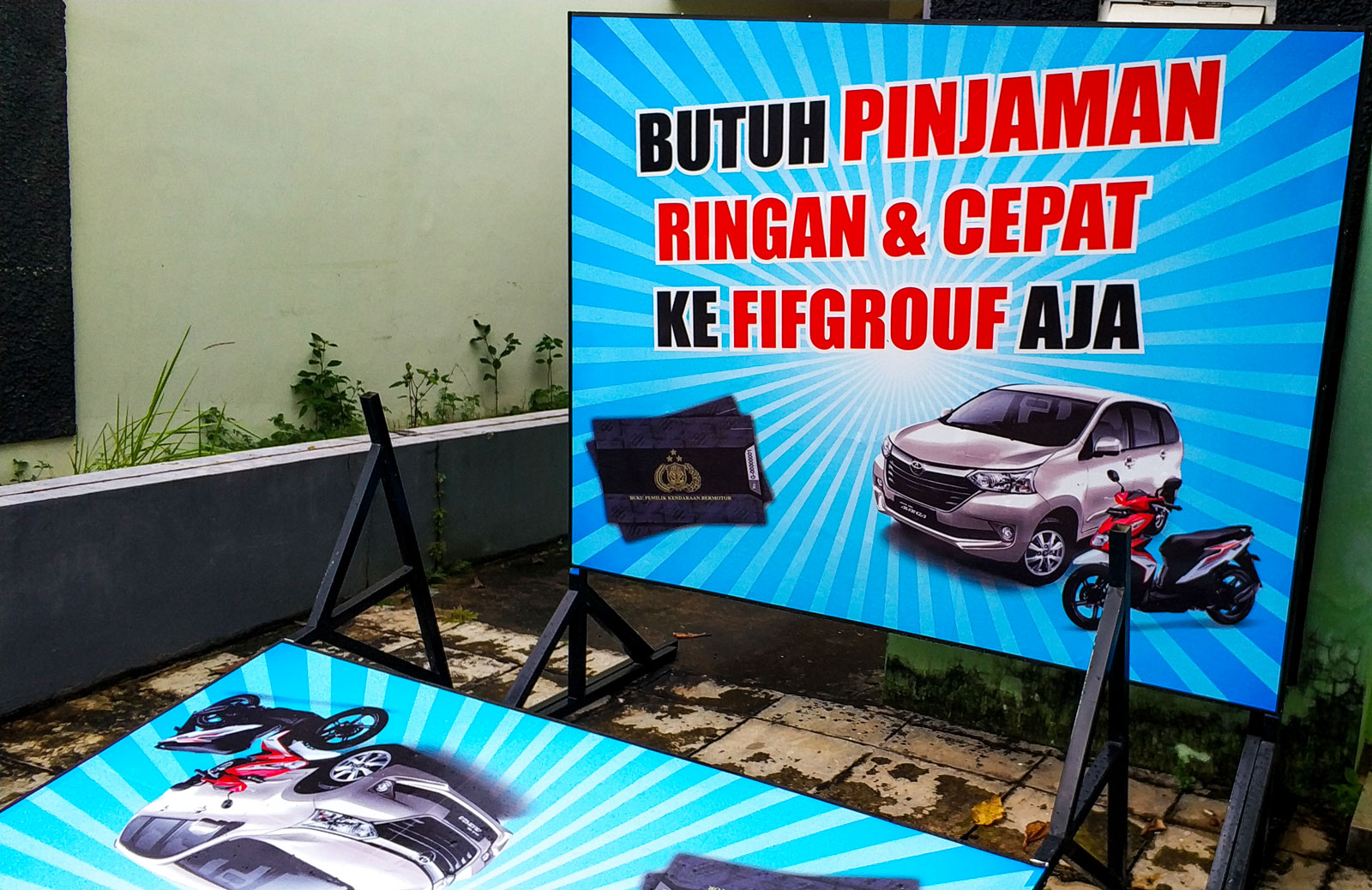 Stiker Print Rangka Besi Holow