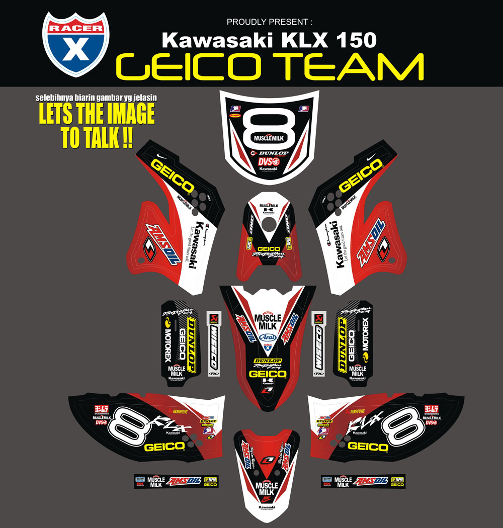 SMH16 KAWASAKI KLX-HITAM MERAH-GEICO SolusiPrint