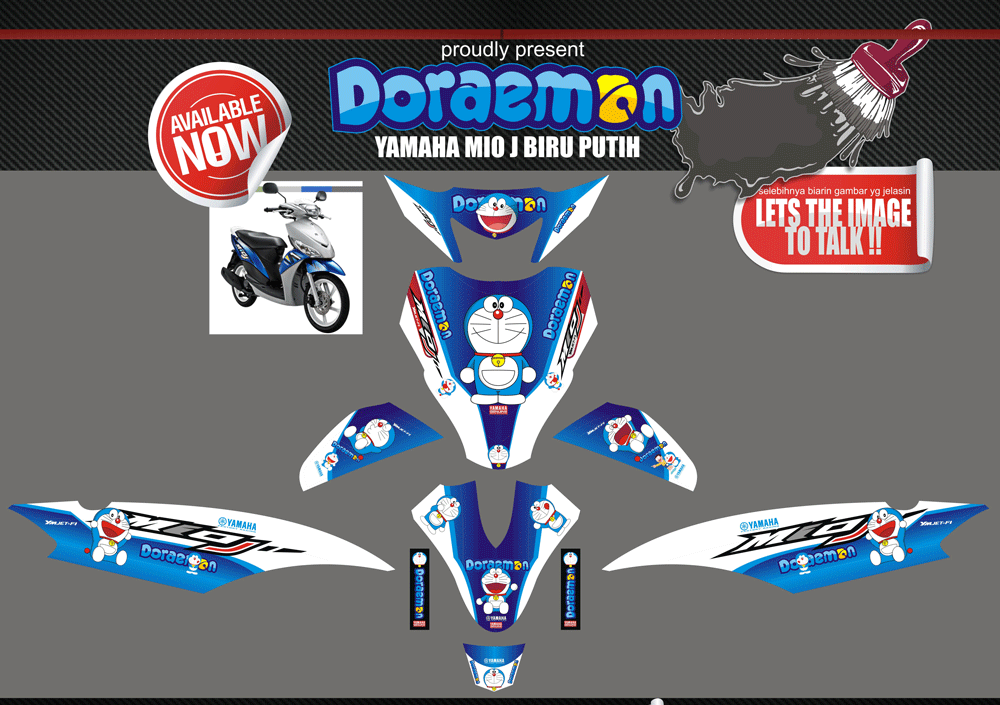 SME27 MIO J BIRU PUTIH DORAEMON SolusiPrint