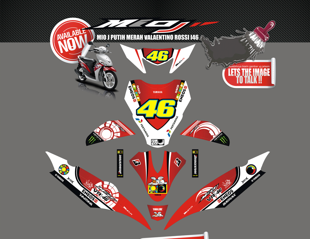 SMI58 MIO J PUTIH MERAH ROSSI SolusiPrint