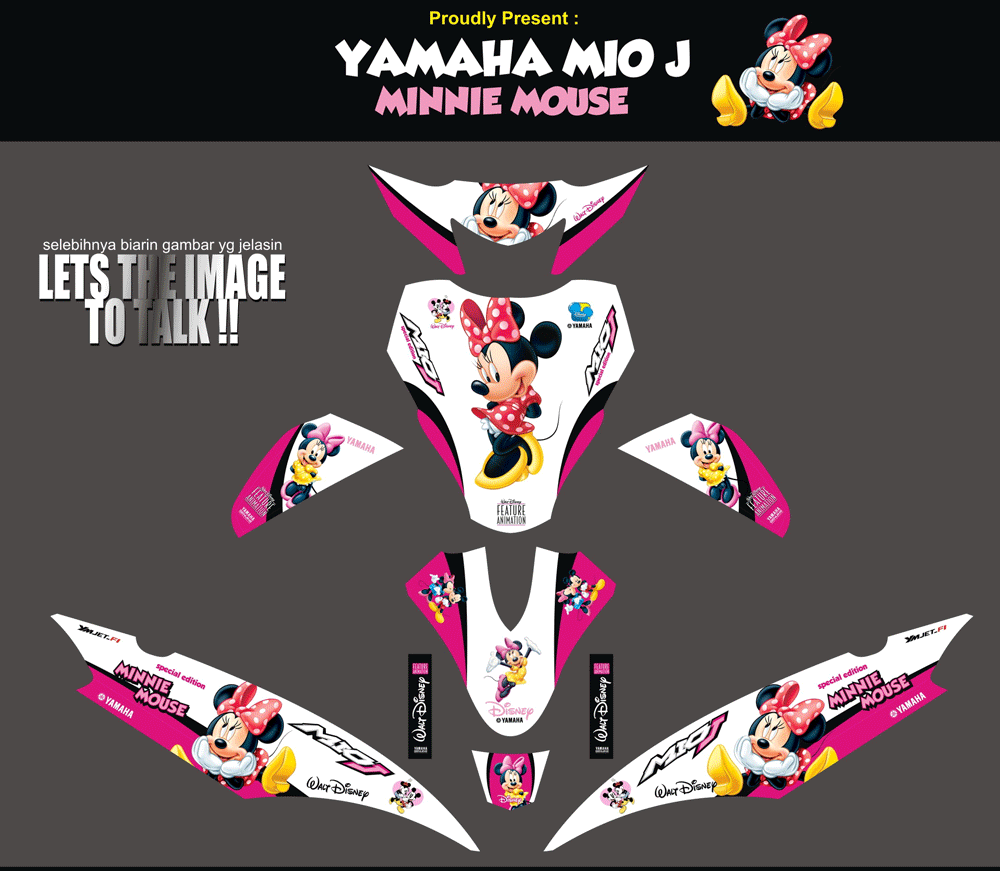 SMD52 MIO J - MINNIE MOUSE PUTIH SolusiPrint