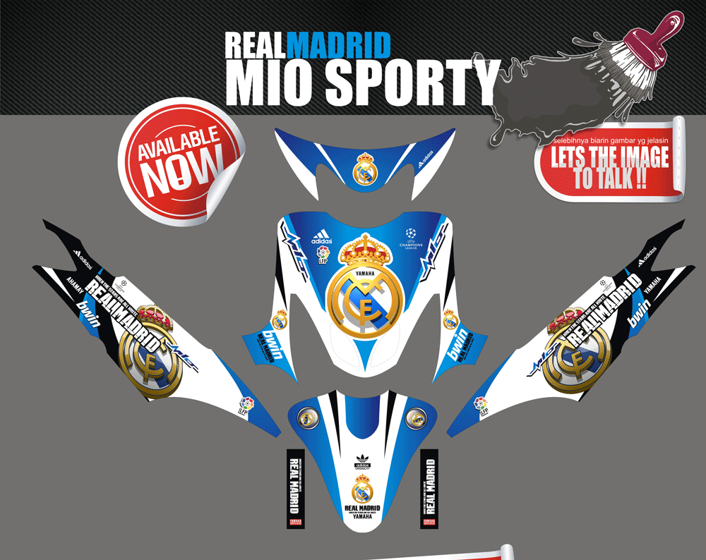 SMI62 MIO SMILE REAL MADRID PUTIH BIRU SolusiPrint