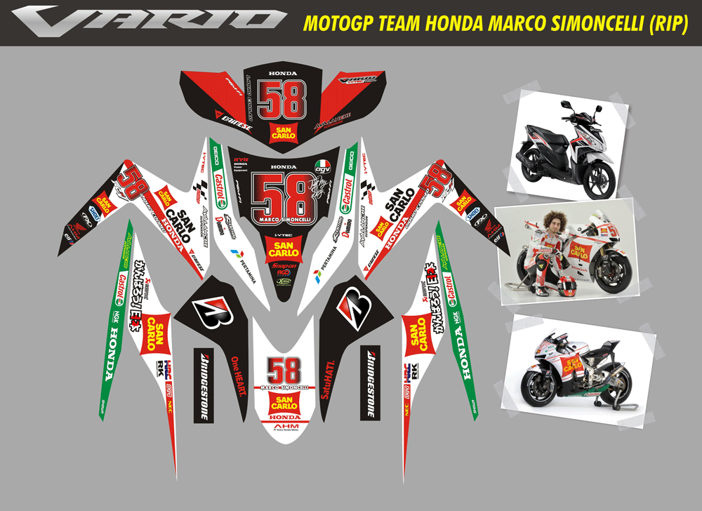 SM60 HONDA VARIO PUTIH  SIMONCELLI SolusiPrint